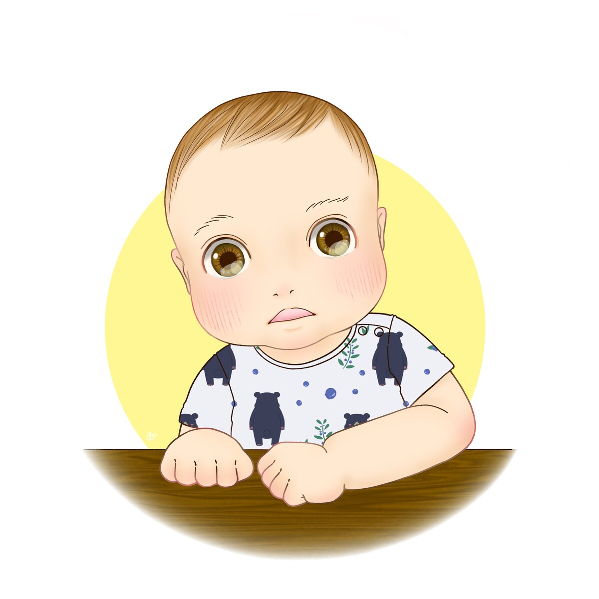 赤ちゃん似顔絵