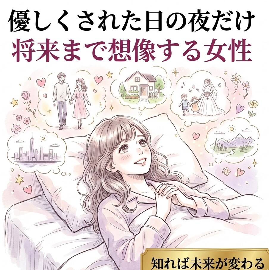 【恋愛】優しくされた日の夜だけ 将来まで想像する女性
