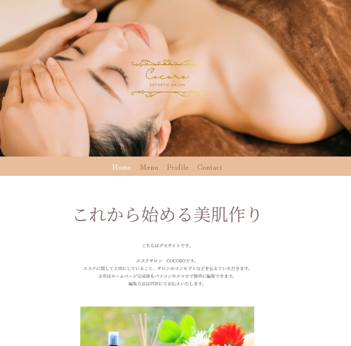 エステサロンのデモサイト