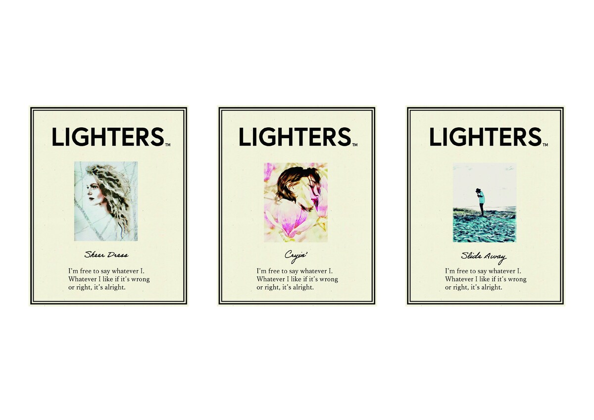 フレグランスブランド「LIGHTERS」ボトルラベルデザイン