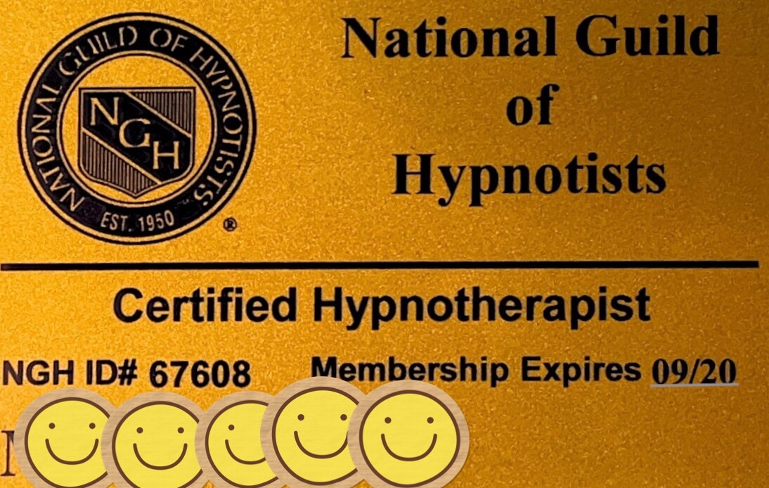 米国催眠士協会（NGH)認定ヒプノセラピストの認定証カード