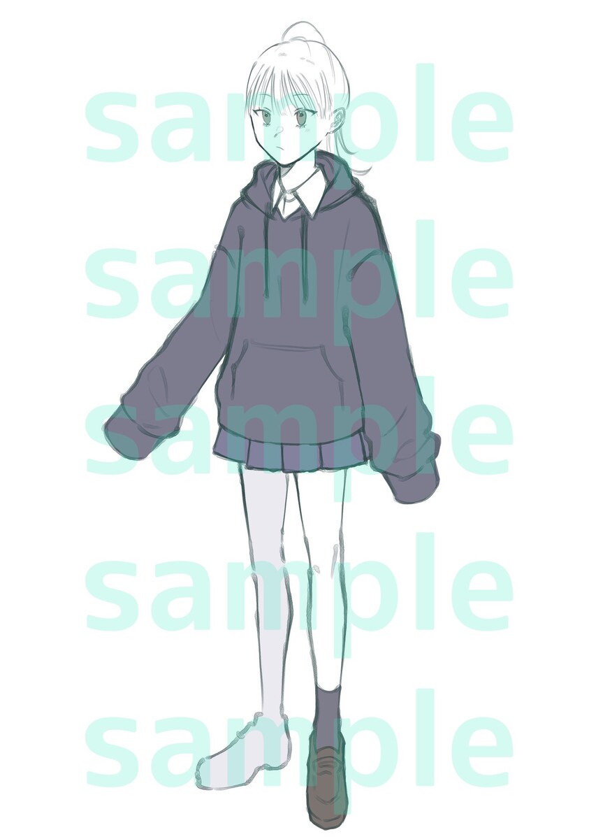 落書き＆単色＆全身