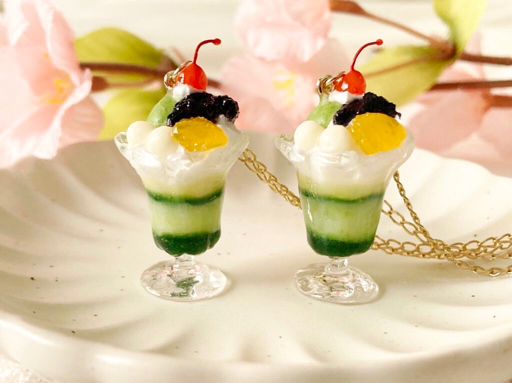抹茶あずき白玉パフェ