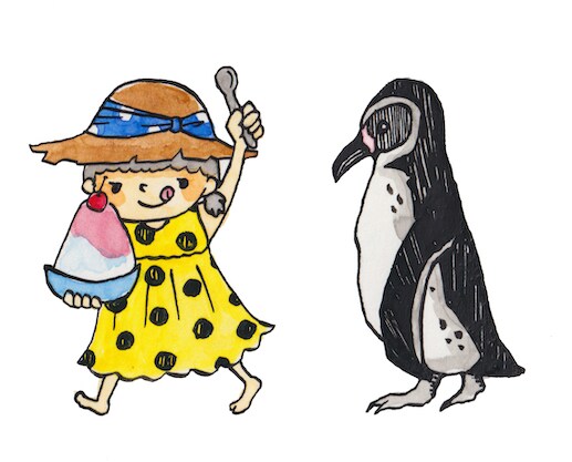 女の子とペンギン