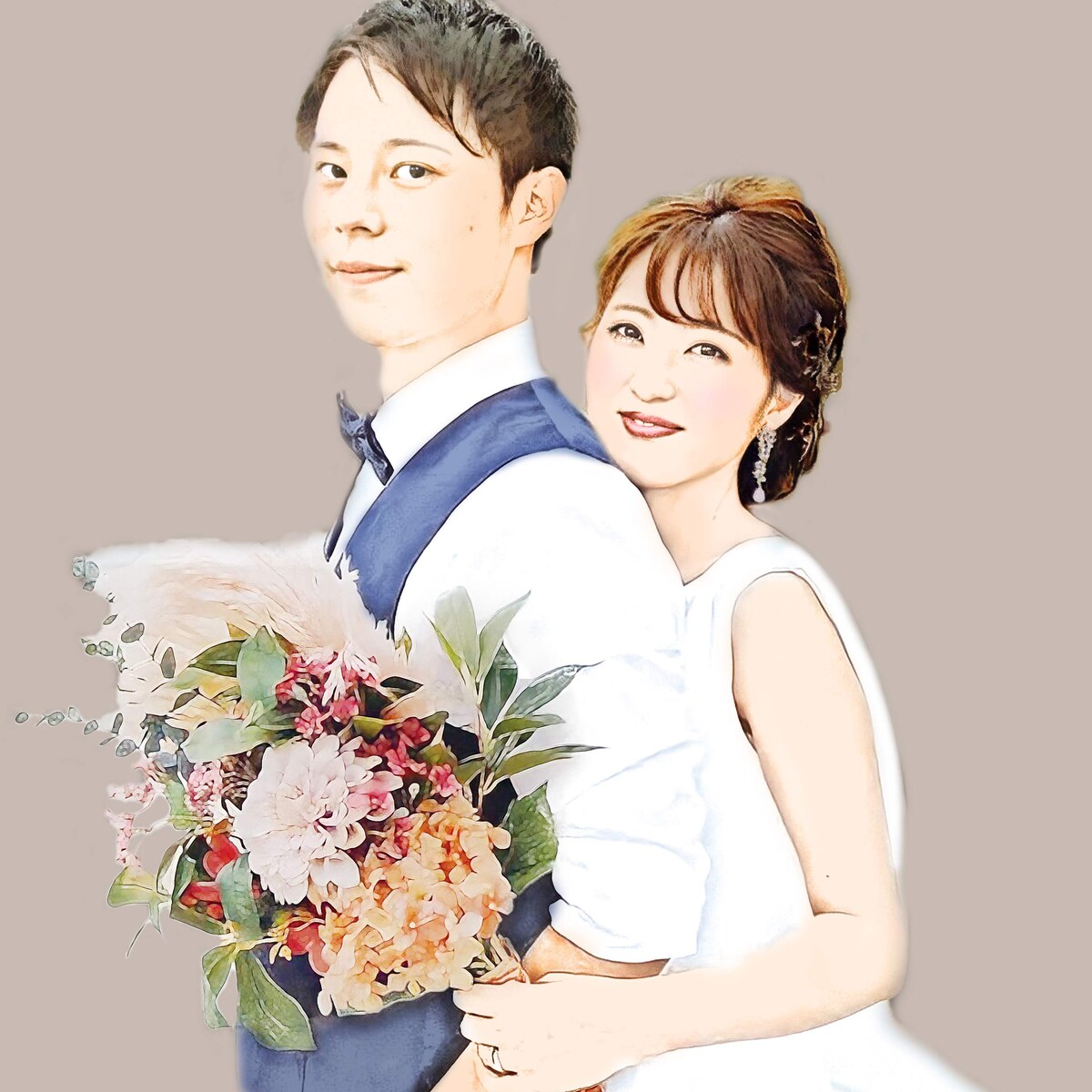 ウェディングボード似顔絵