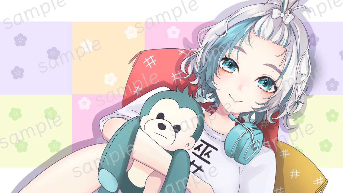 配信サムネイルのイラスト