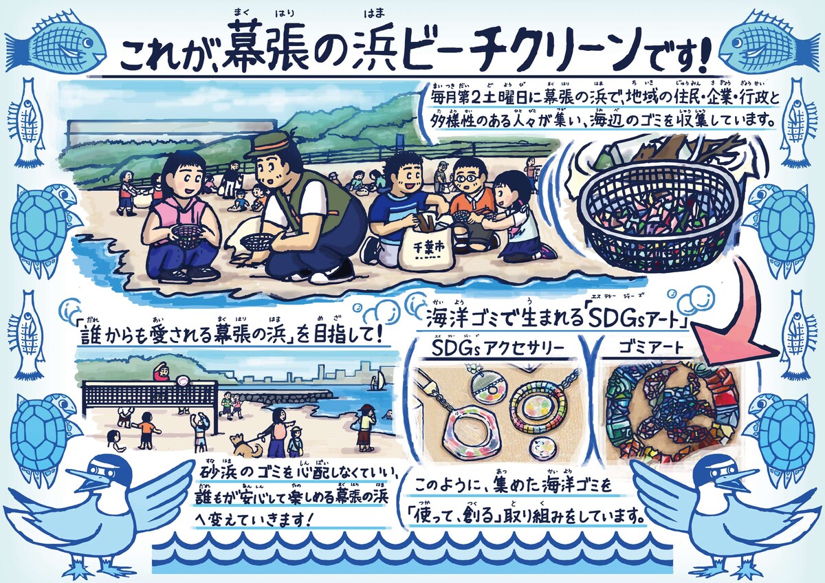これが、幕張の浜ビーチクリーン活動です！