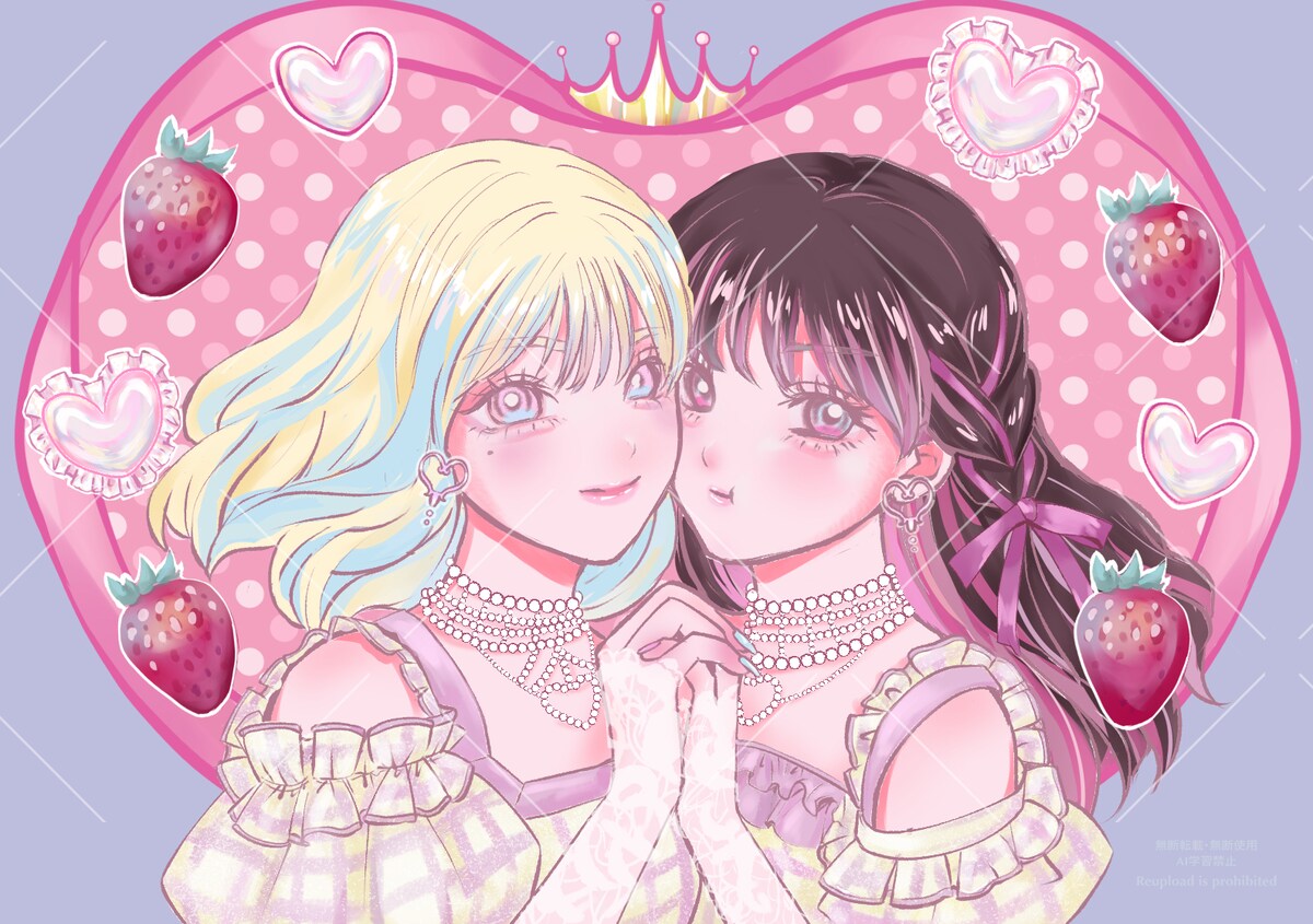 アイドル　ピュアストロベリー様Tシャツイラスト