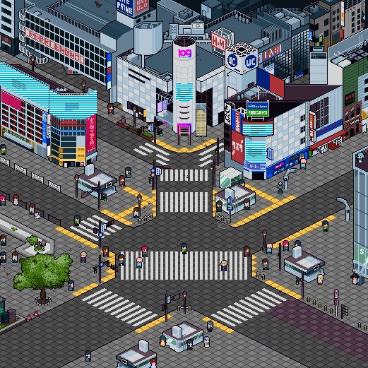 渋谷のドット絵