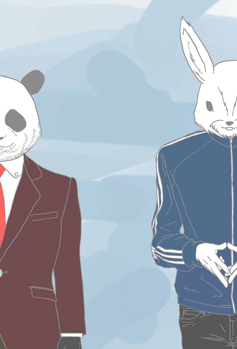 オリジナル作品「ウサギ君とパンダさん」