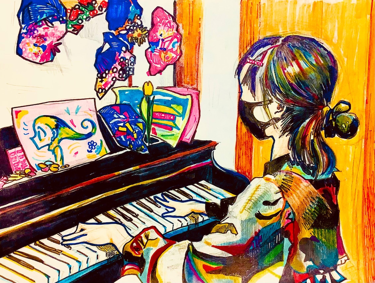 ピアノを弾いてる女の子