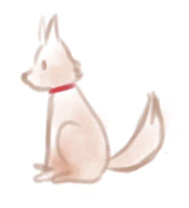 横向きの犬