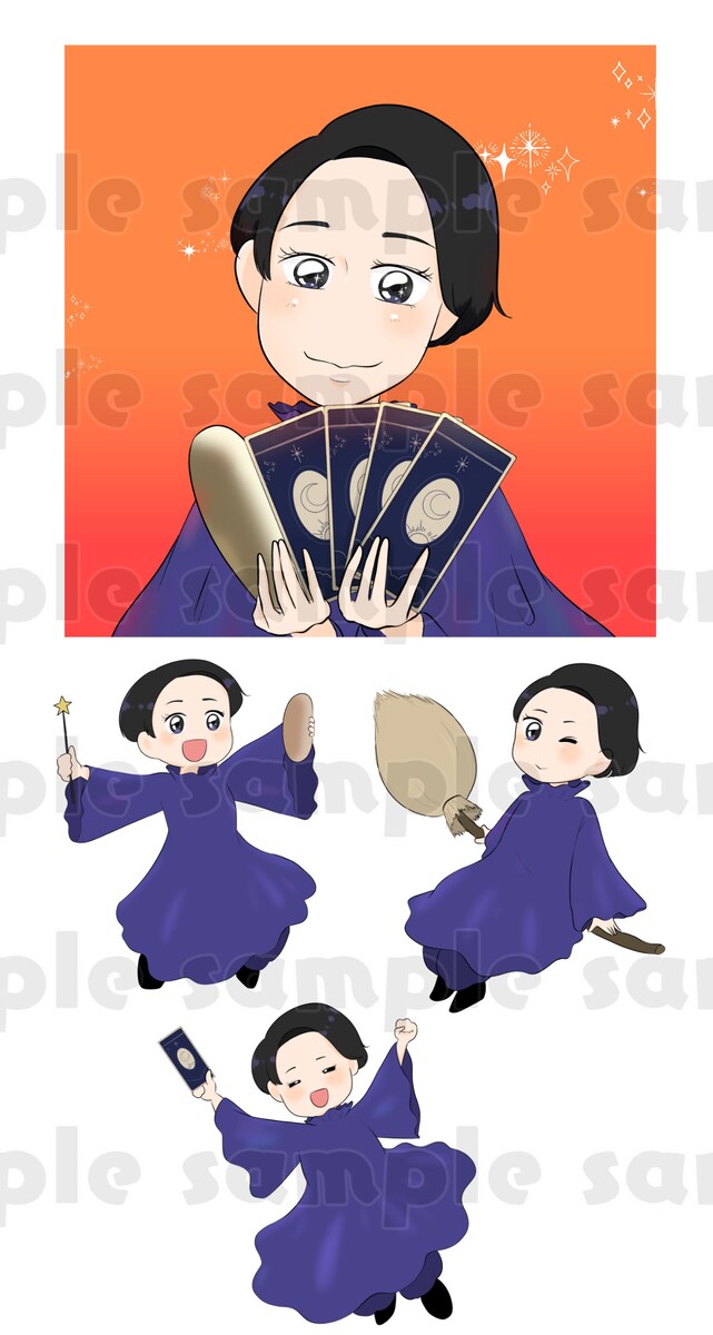 占いアカウント様アイコン制作