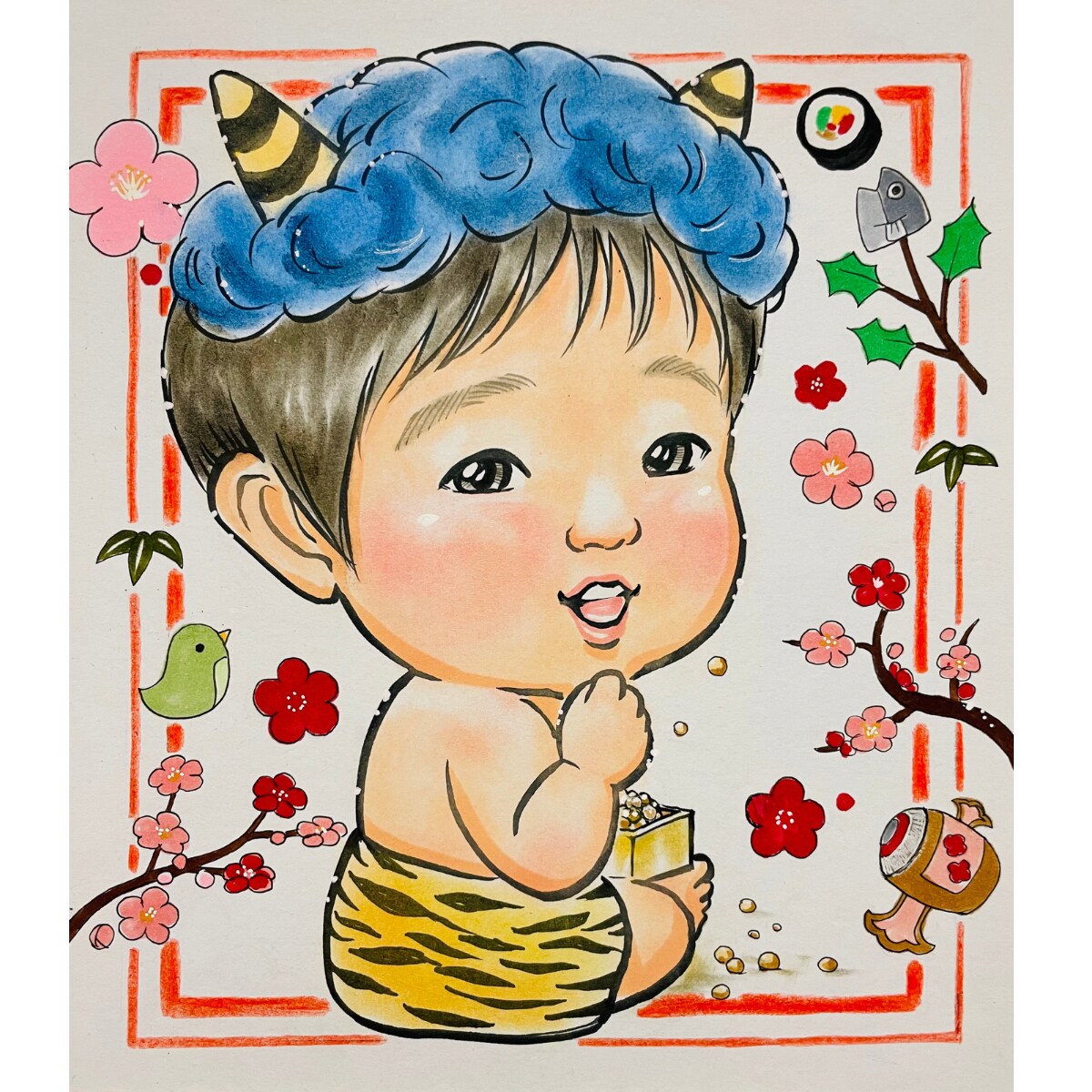 行事似顔絵〜節分〜