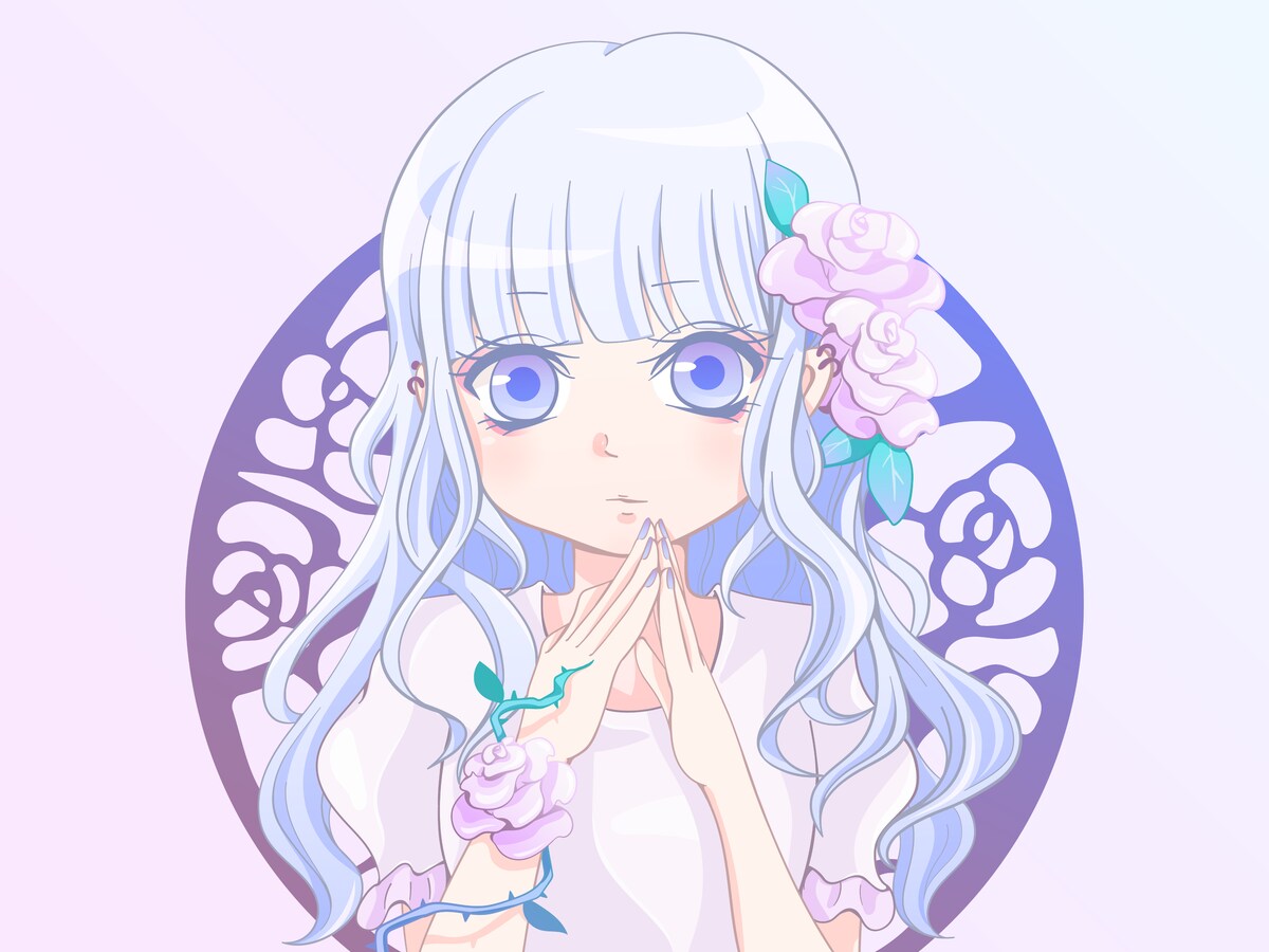 白ピンクの薔薇