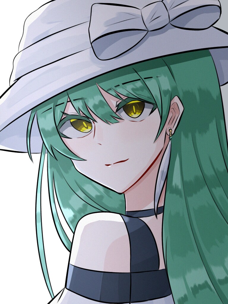 帽子をかぶった女性