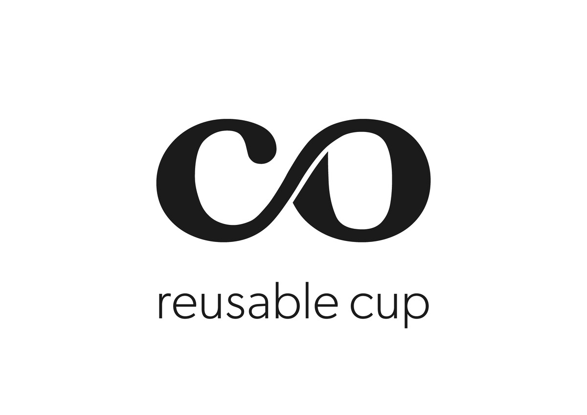 リユーザブルカップの製造販売をしているブランドのロゴデザイン