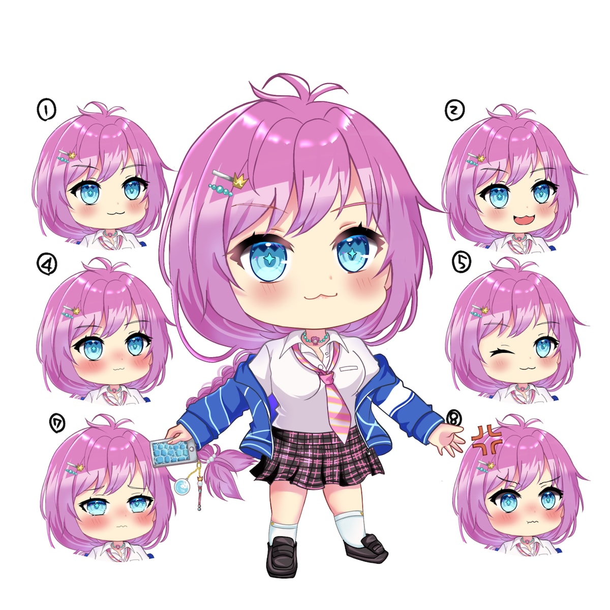 配信者様の持ちキャラをSDキャラ化