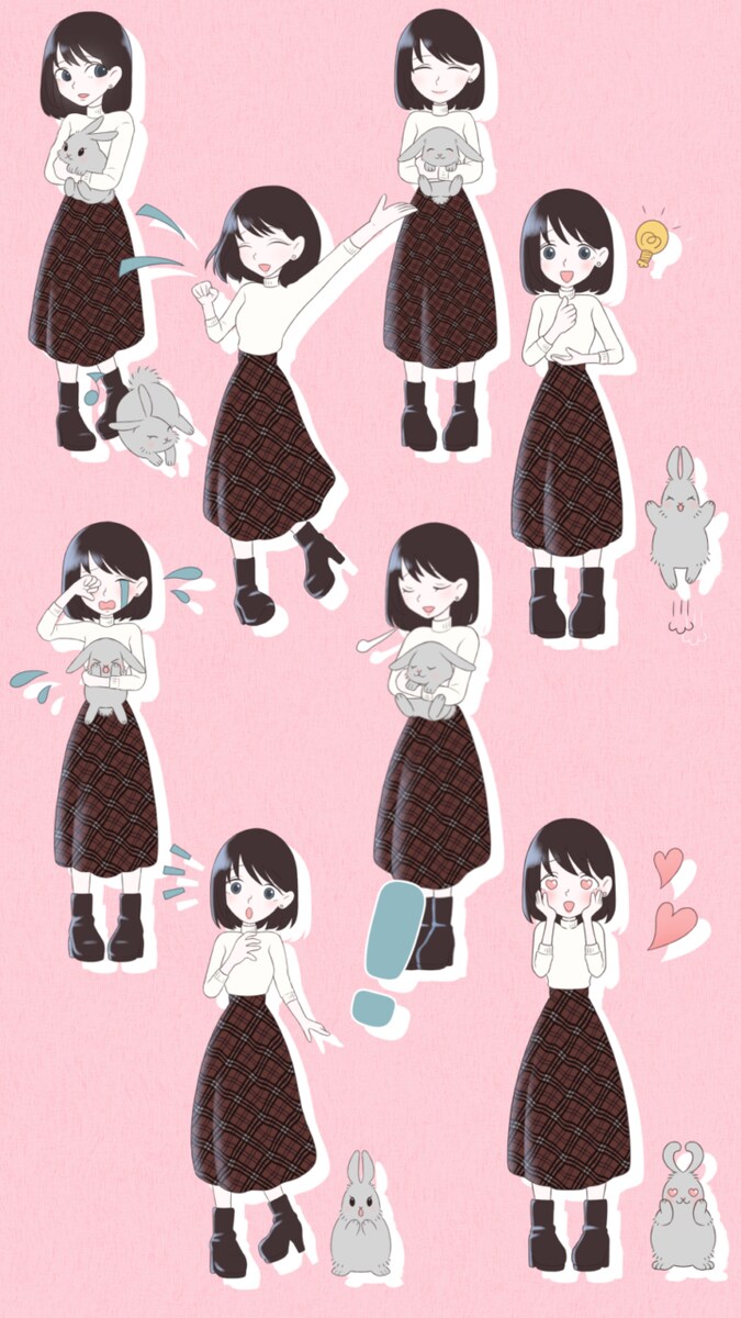オンラインスクールのイメージキャラクター(全身)