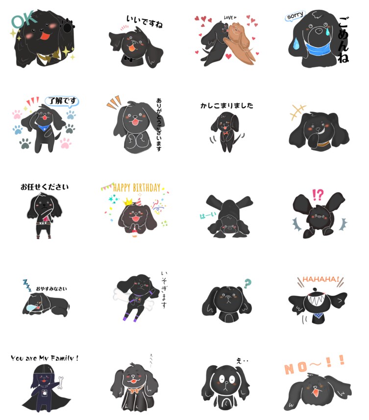 キャラクターロゴのLINEスタンプ作成します♪