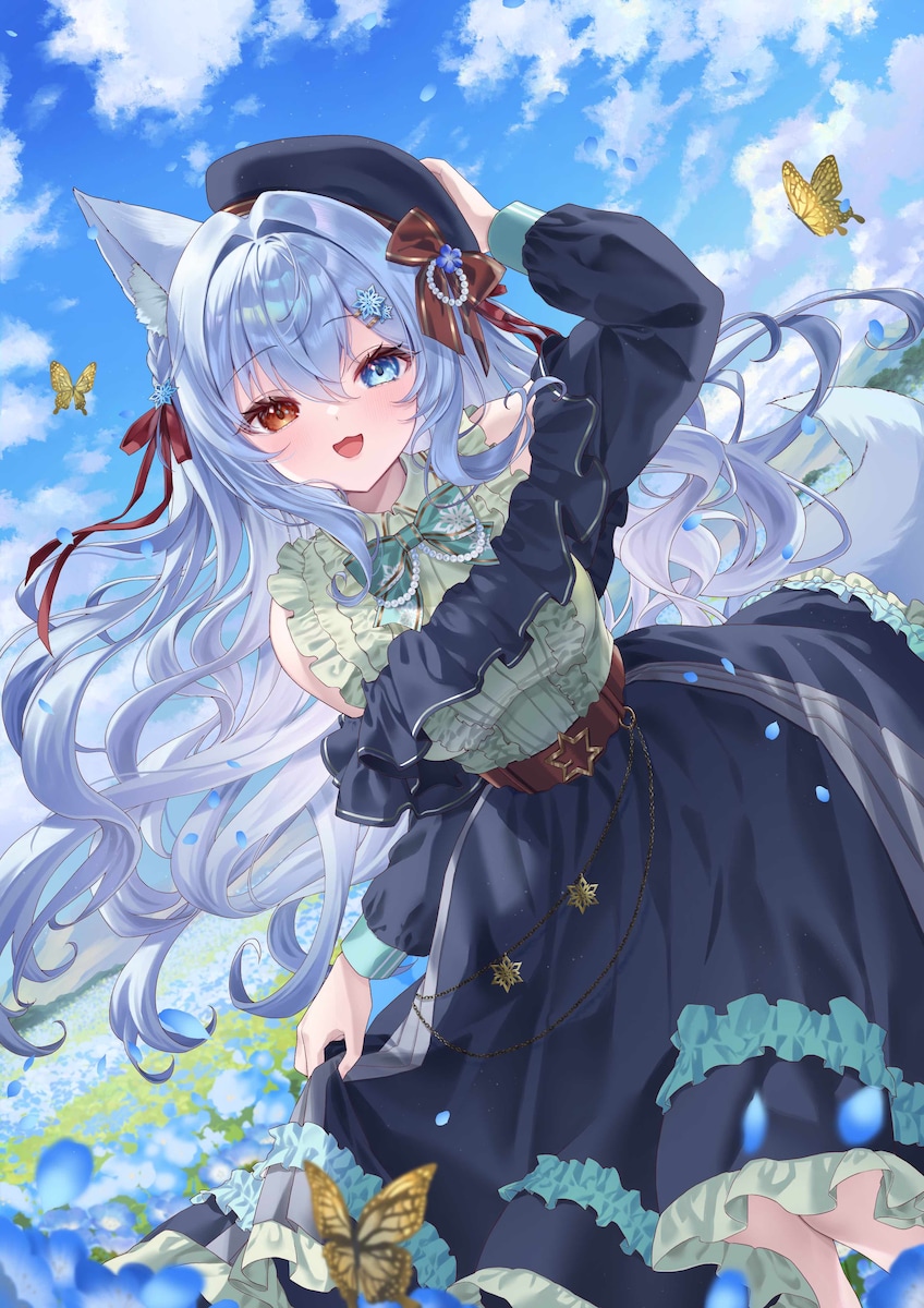 Vtuber 篠花ゆきの様　腰上イラスト　表情差分
