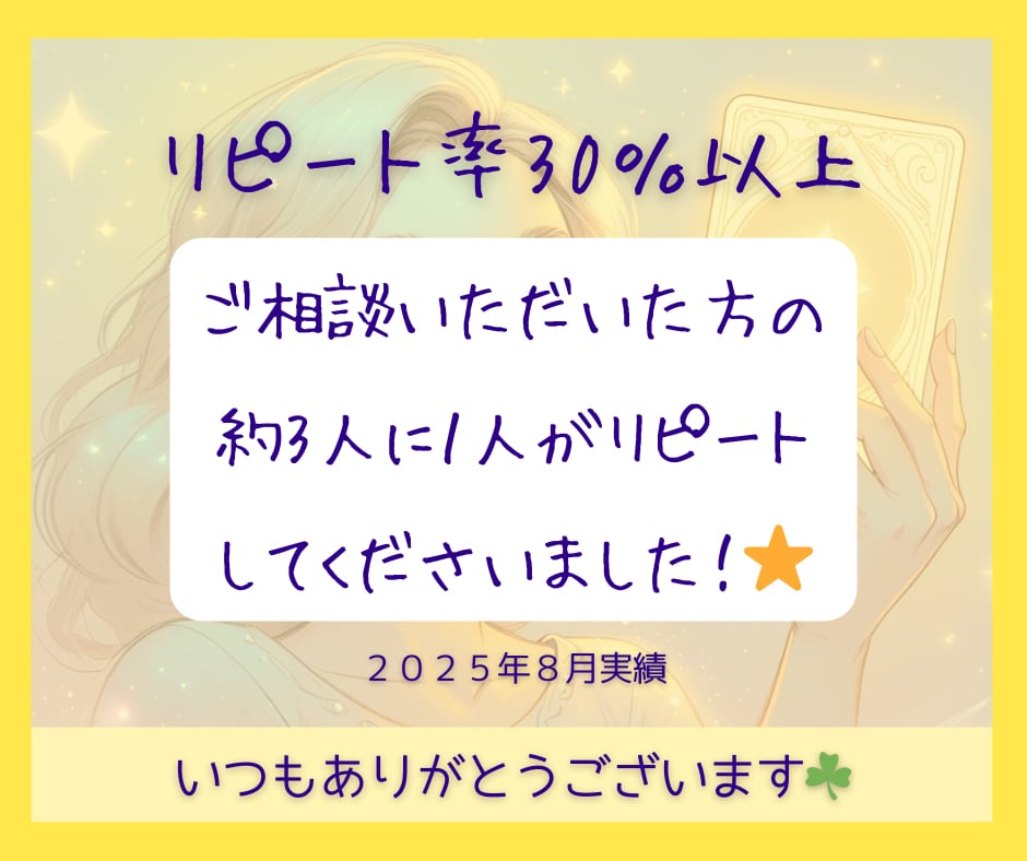 リピート率30％以上！いつもありがとうございます
