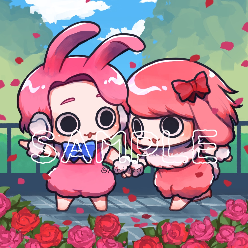 サンプルキャラ：双子うさぎのエリオとエミリー