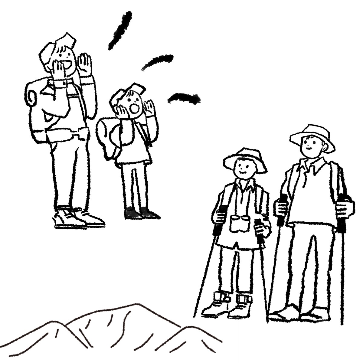 登山山荘のためのカットイラスト