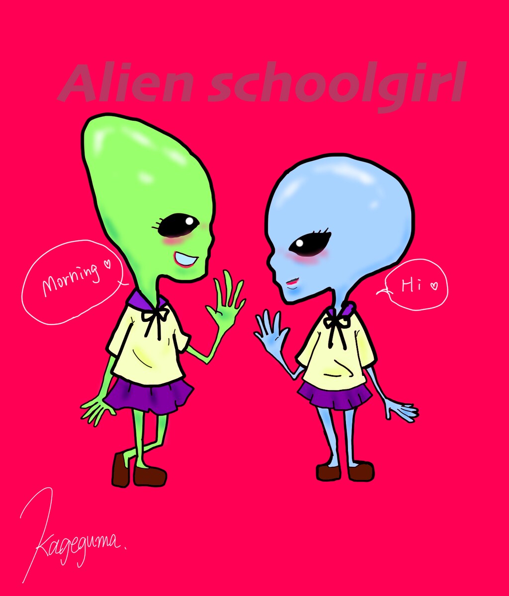 Alien schoolgirl 