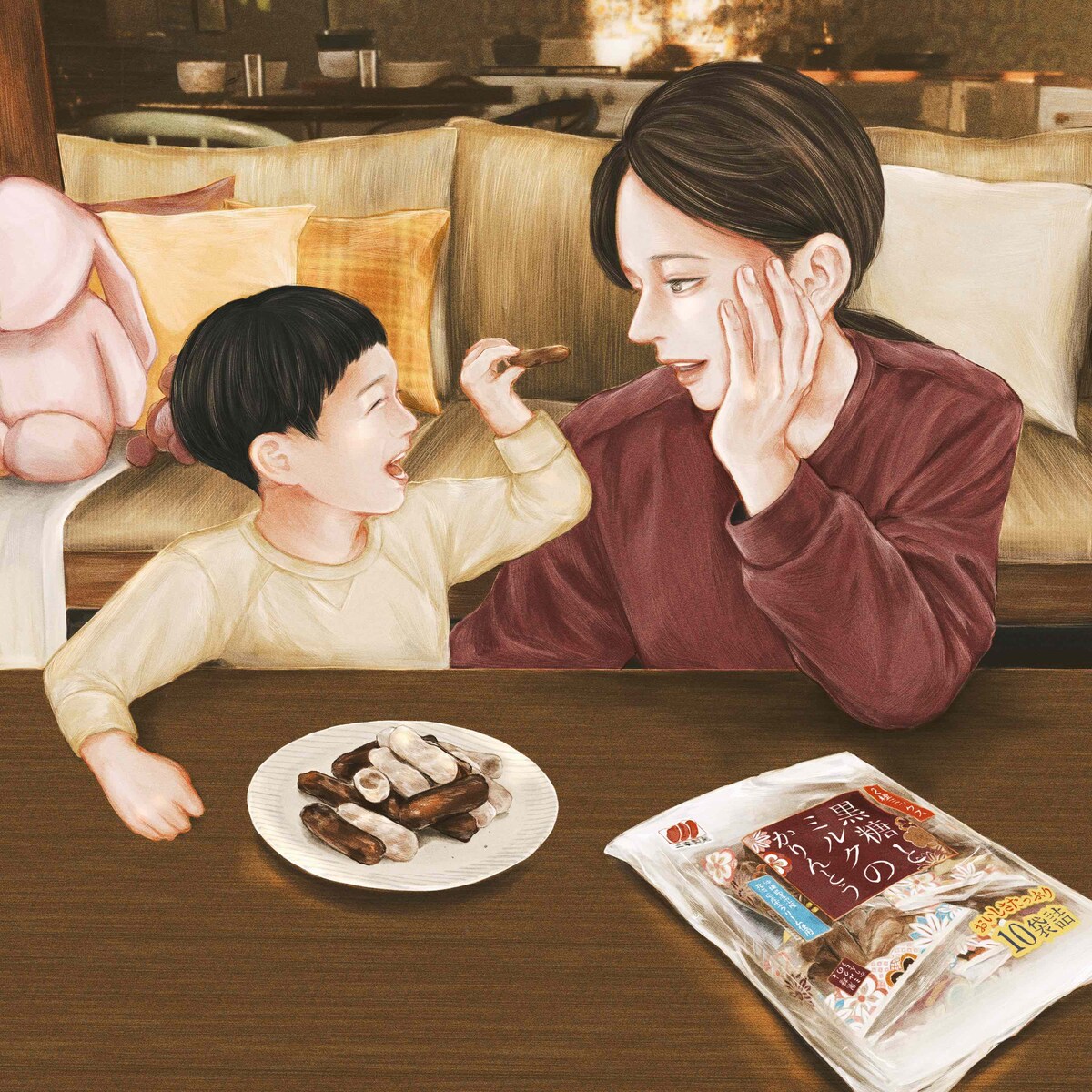 三幸製菓様のPRイラスト作成
