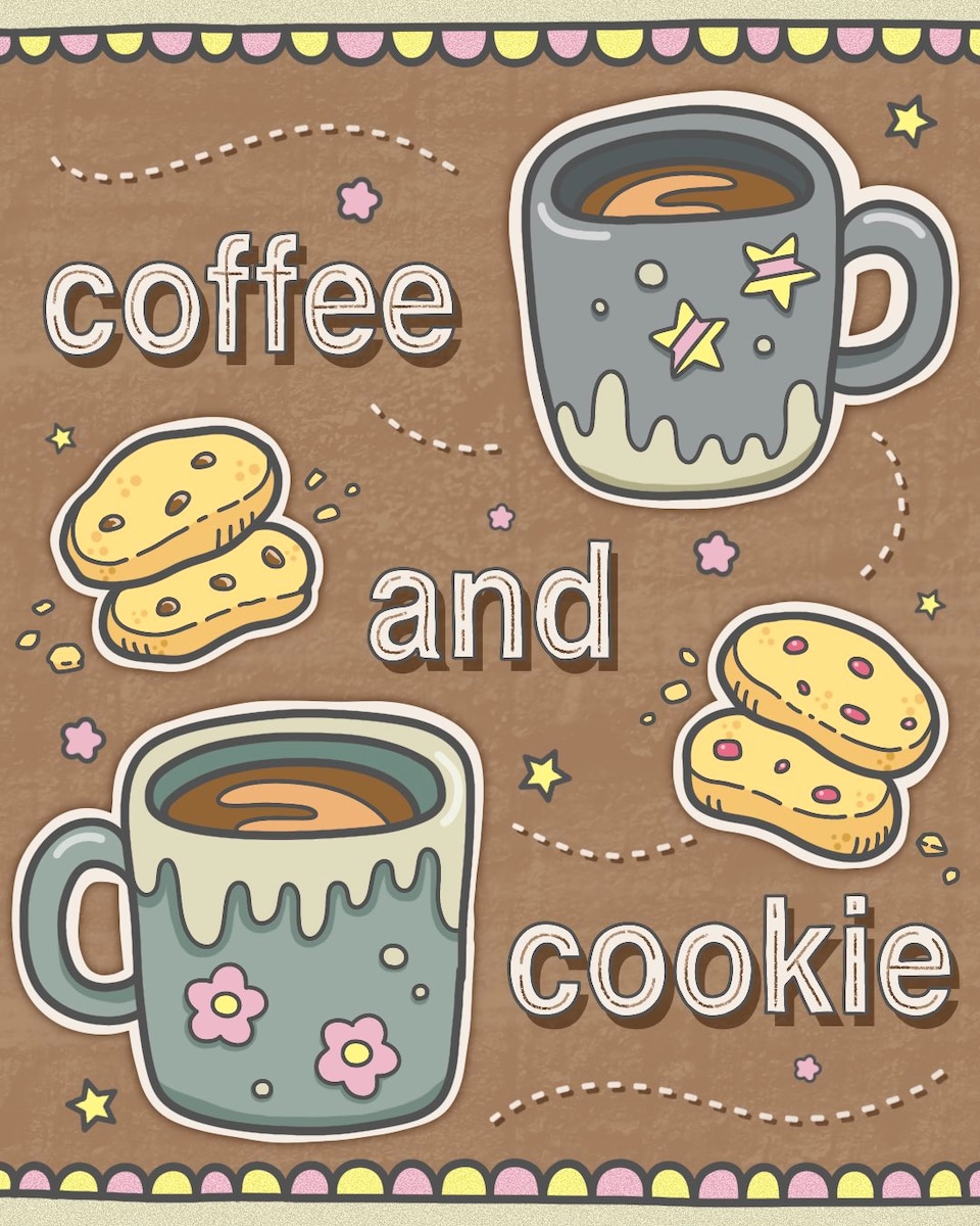 コーヒーとクッキー