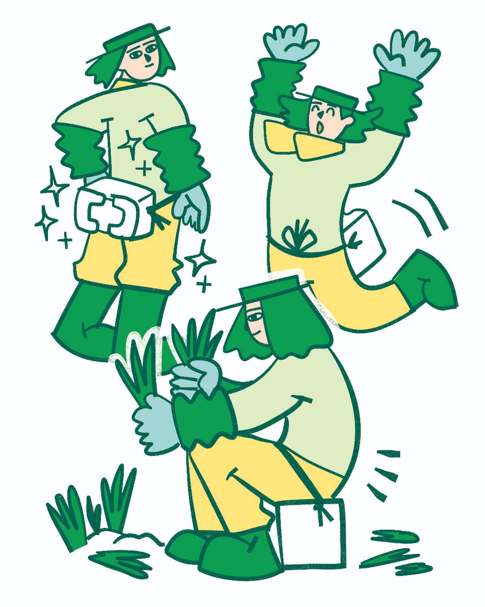 作業用の椅子PR想定イラスト
