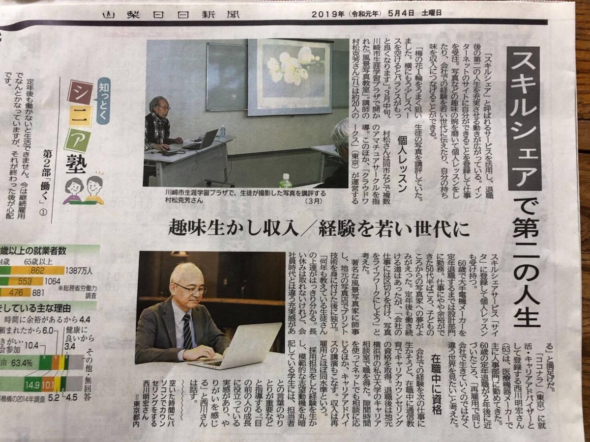 山梨日日新聞に掲載されました！