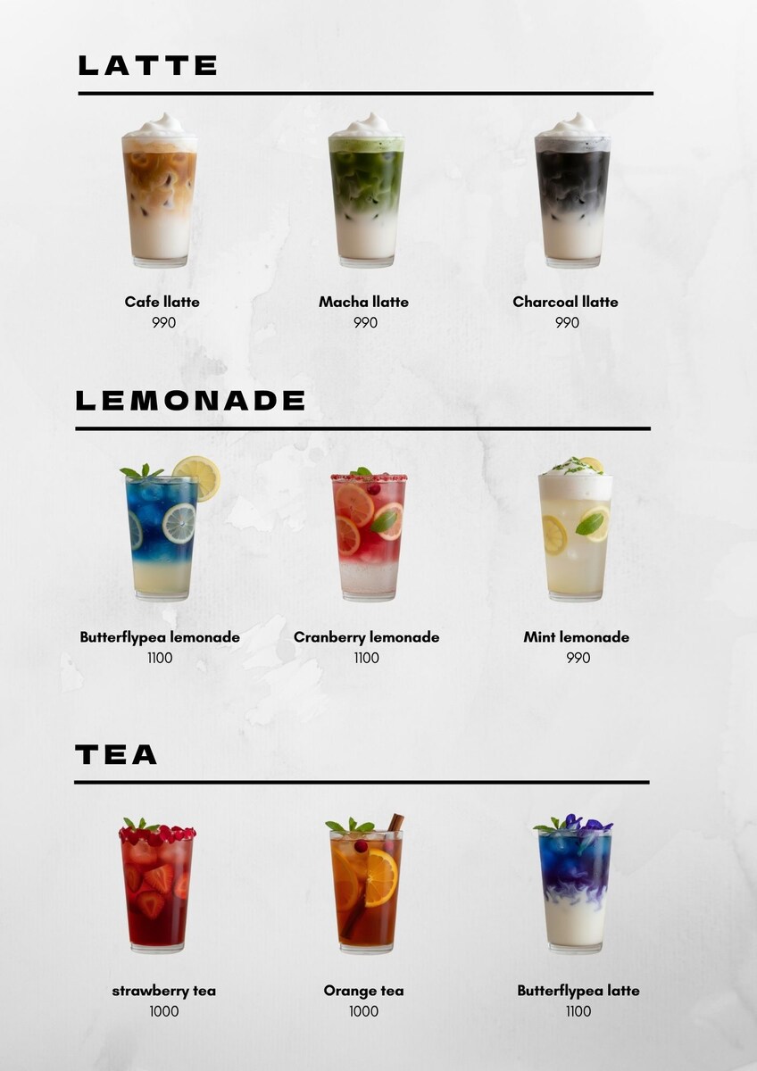 カフェメニュー