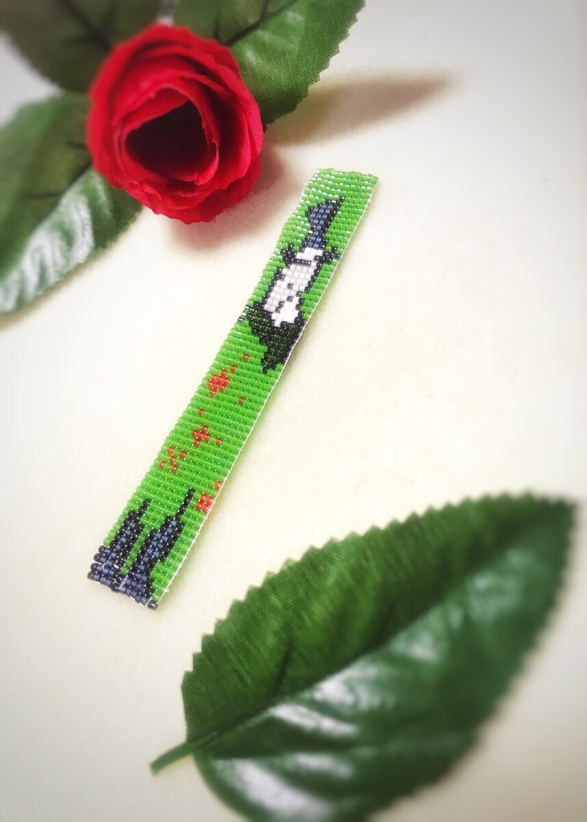 ゲームキャライメージビーズ織りストラップ。