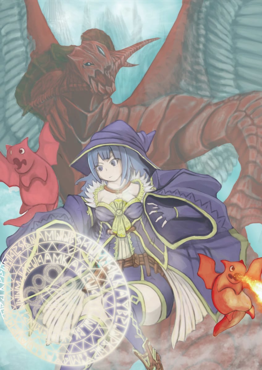 背景有りのイラスト作例