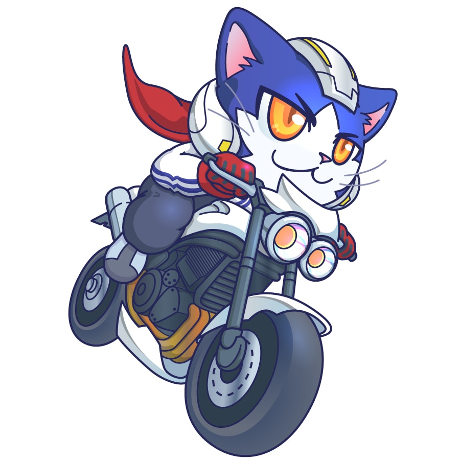 アイコン用バイク猫デザイン