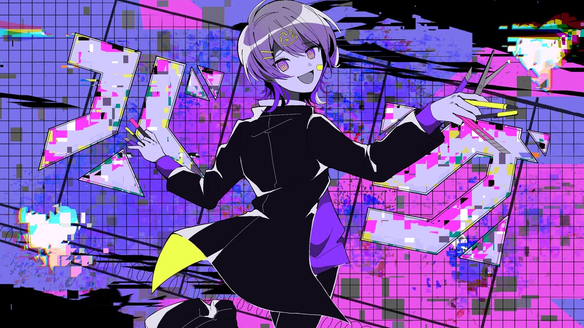 歌ってみた動画サムネイルイラスト作成「バグ」