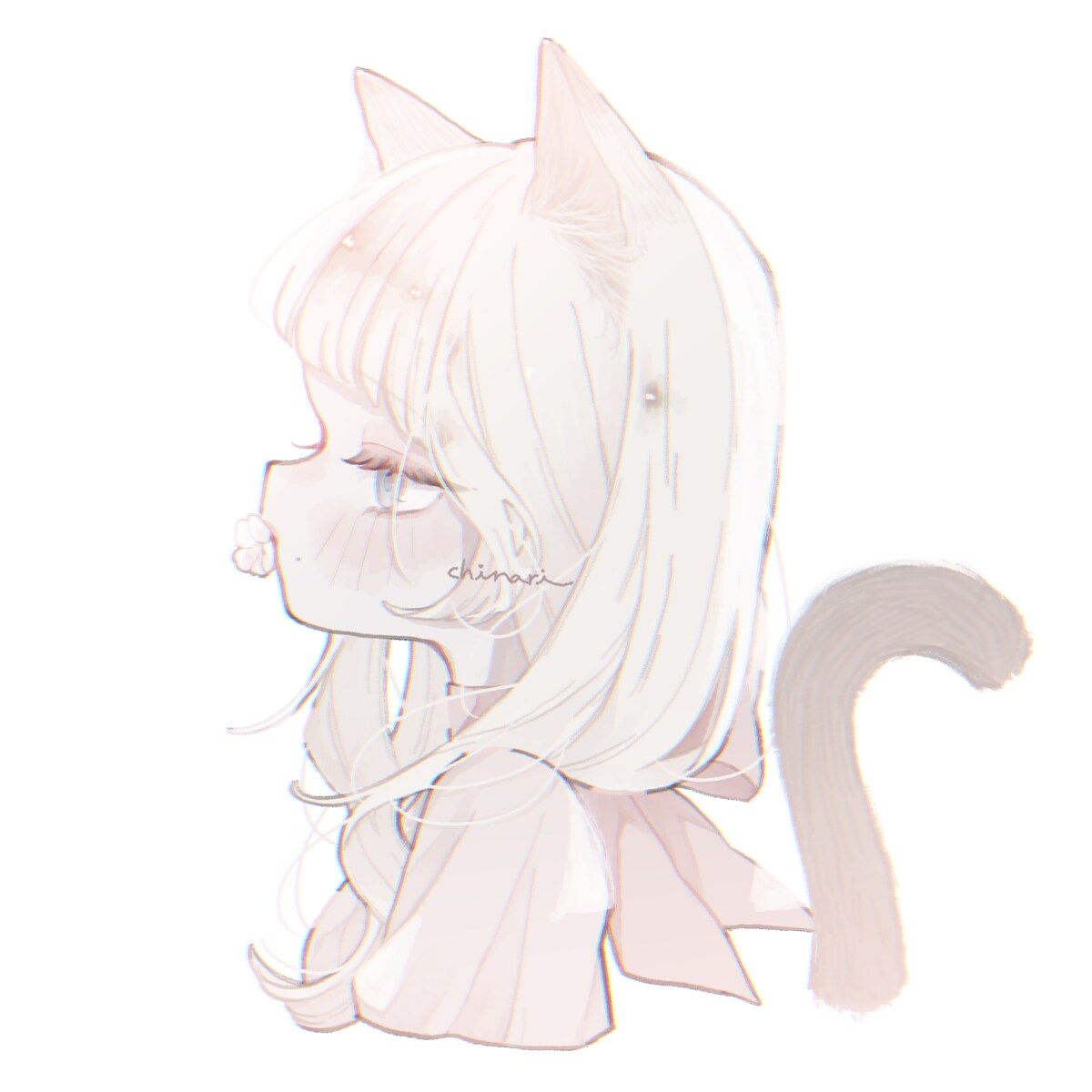 猫とリボン