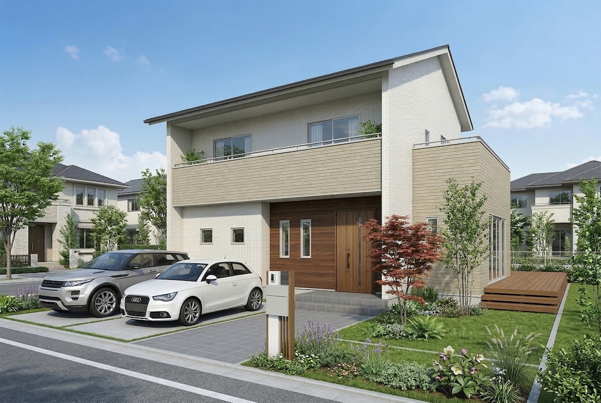 戸建住宅の外観パース