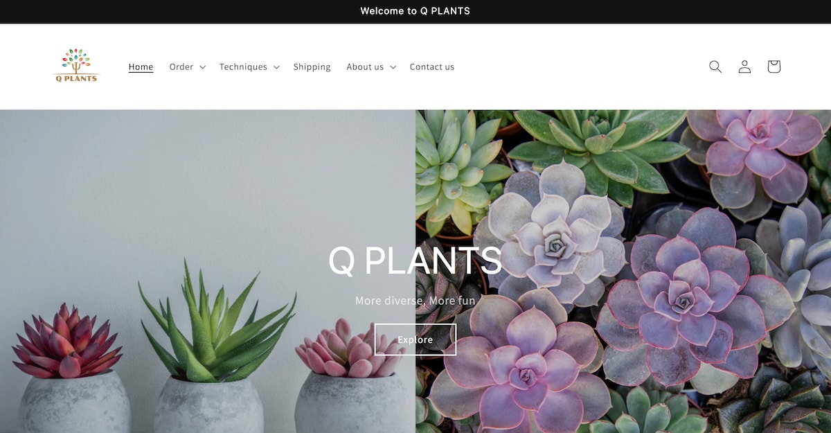 海外向けの植物販売サイトのデザイン・制作