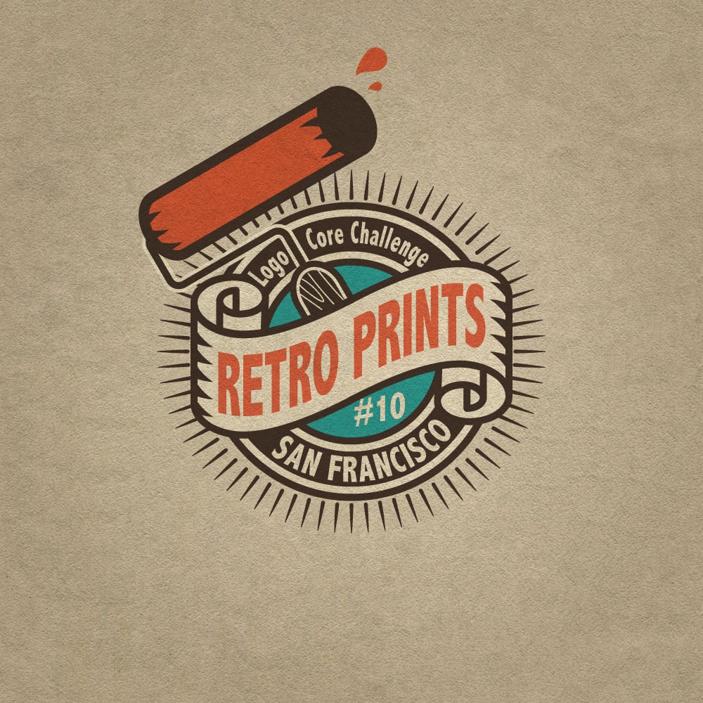 『Retro Prints』のロゴデザイン