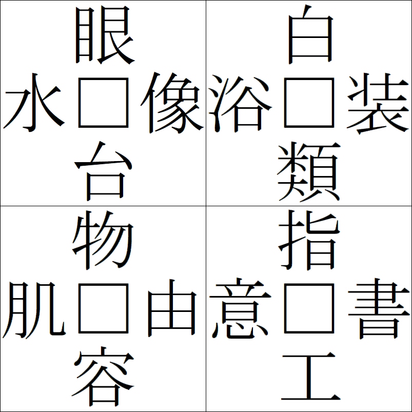 漢字クイズ（和同開珎）