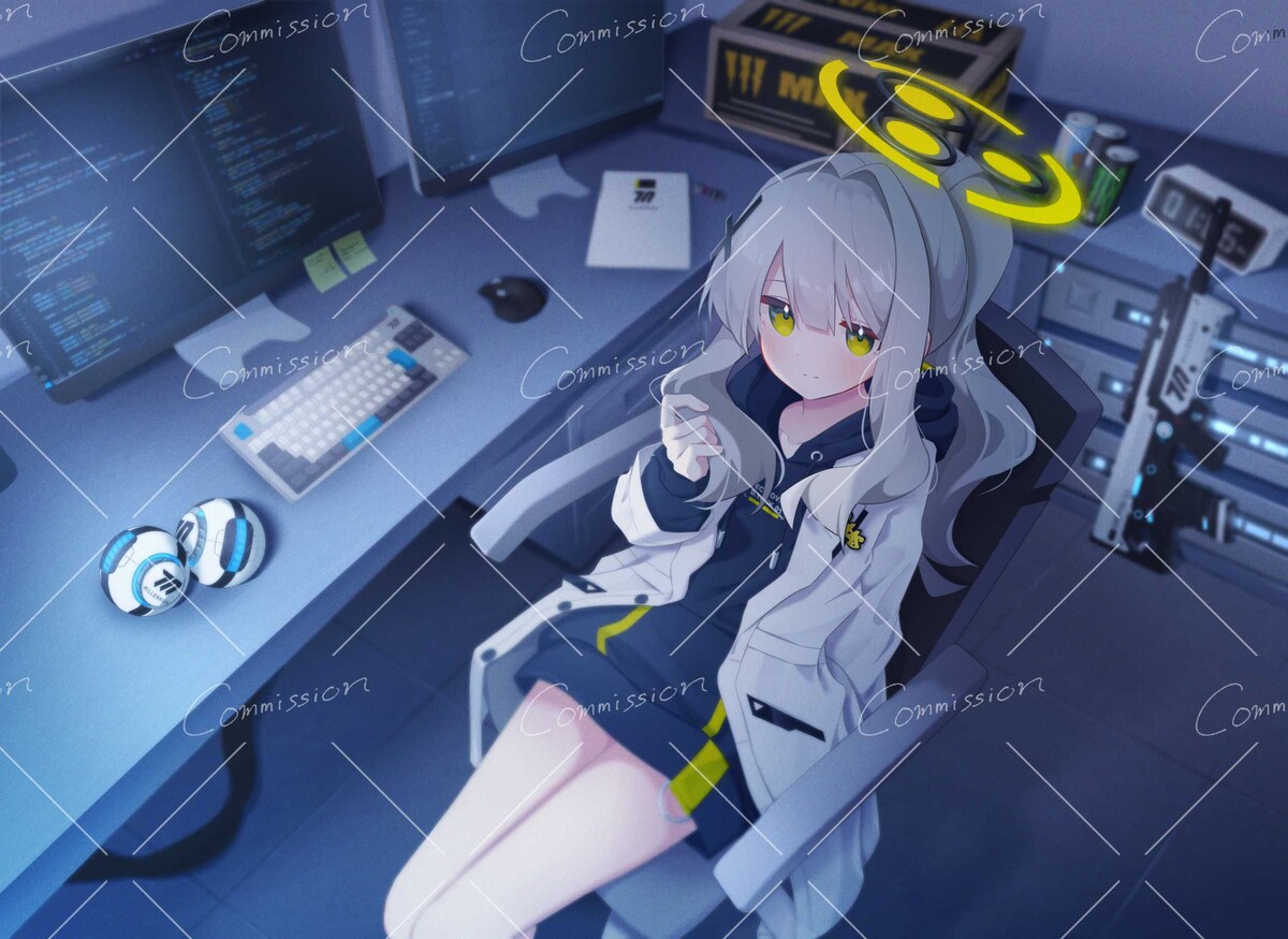 二次創作イラスト例（ブルーアーカイブ）