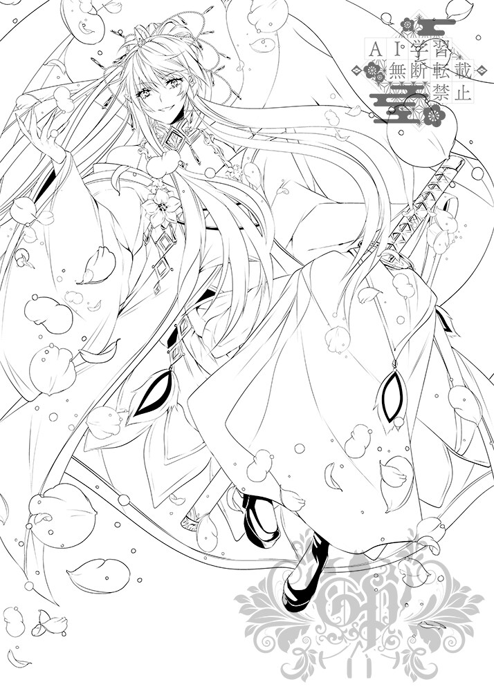 漫画原稿（線画のみ）