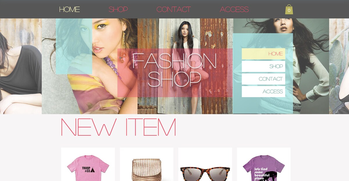 ファッションサイトのホームページ制作、デザイン