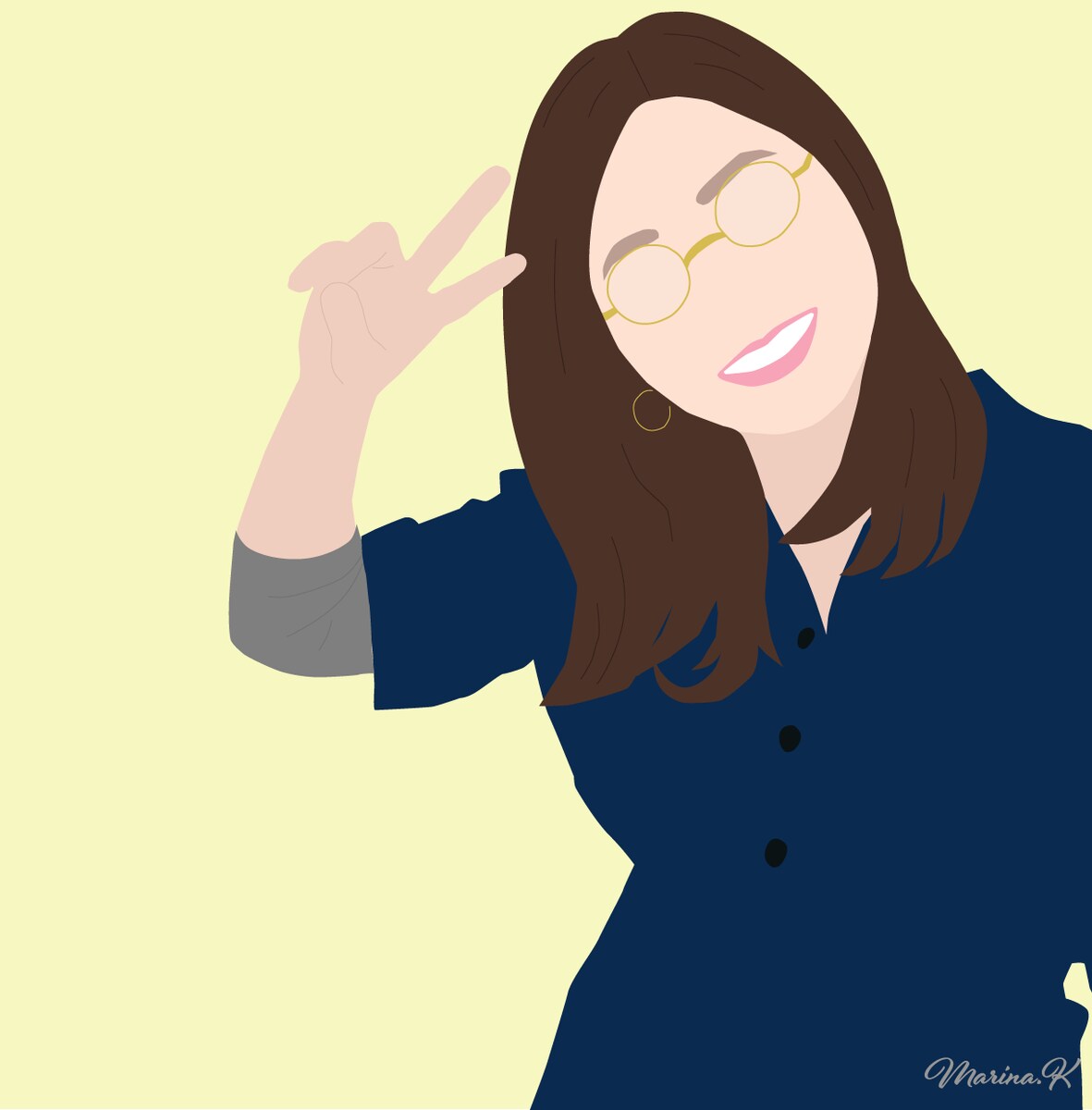 フラットデザイン 似顔絵