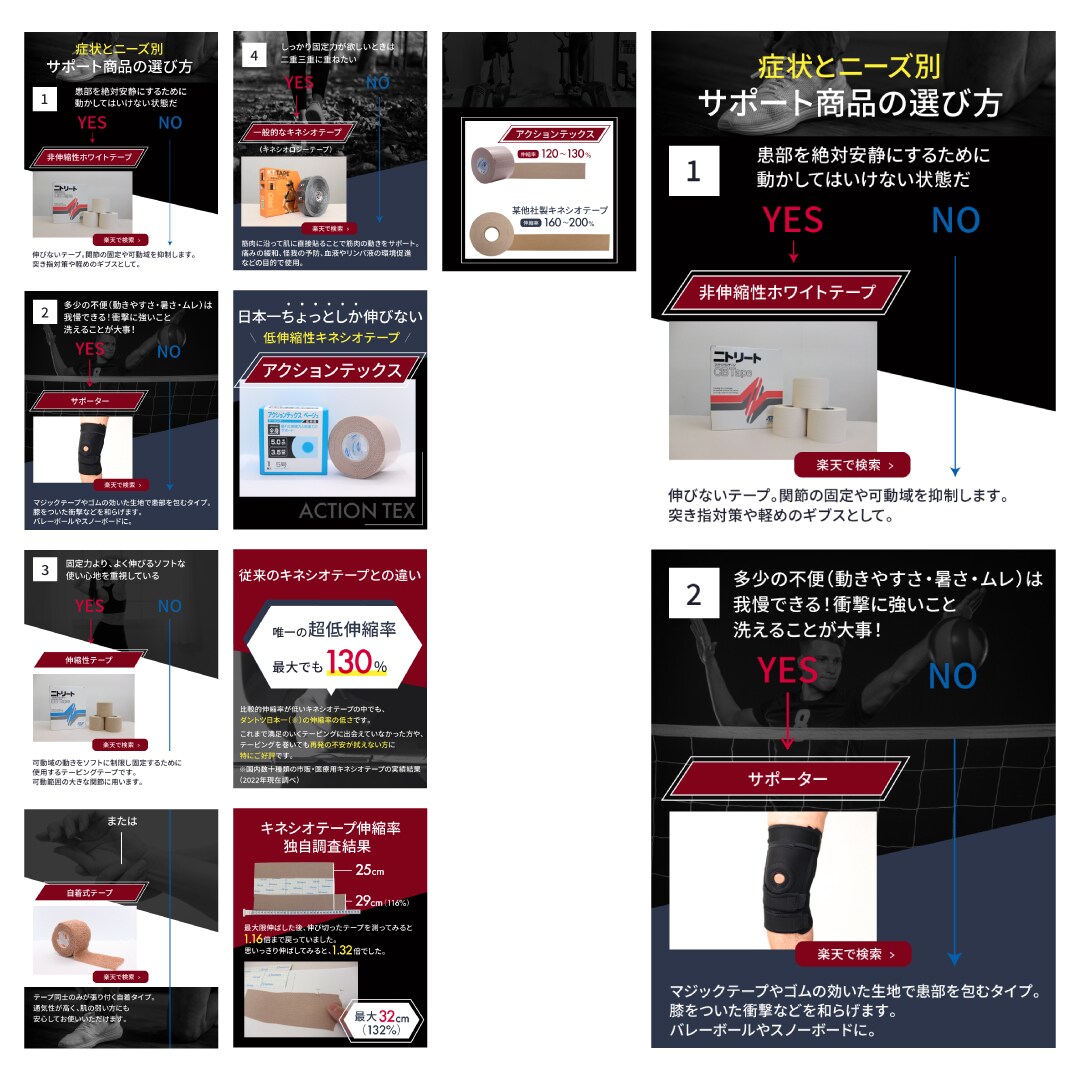 【スポーツ商品】楽天ショップ商品ページ制作