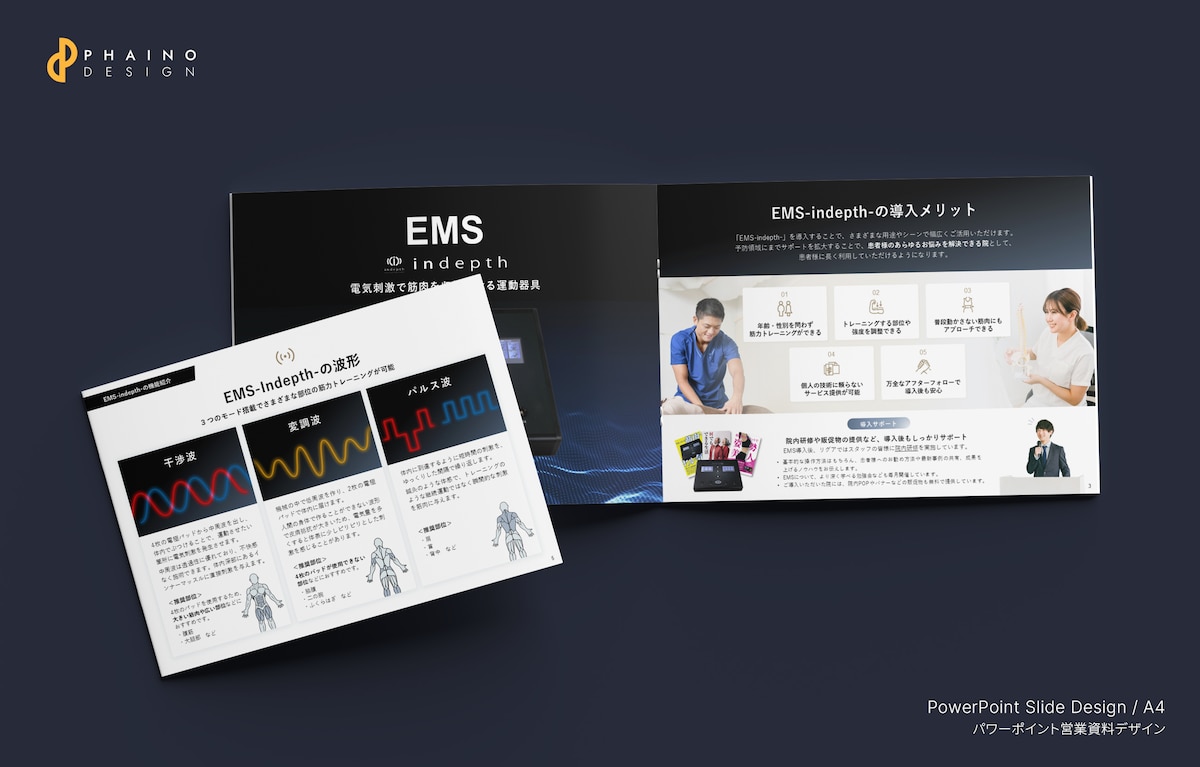 EMS indepth パワーポイント営業資料デザイン