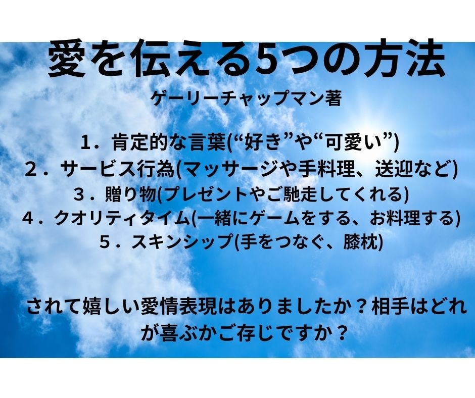 愛を伝える５つの方法